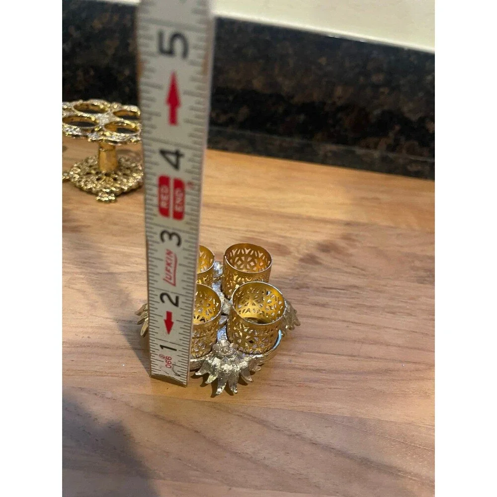 Vintage Hollywood  bright Gold Vanity Lipstick Holder